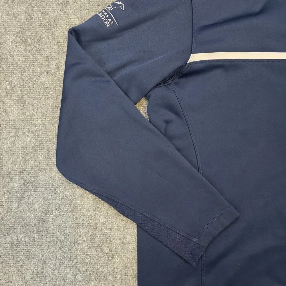 Nike Golf Pullover Mens XL Blue Tour Performance 1/4 Zip The Links at Challedon